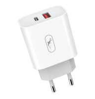 Сетевое зарядное устройство SkyDolphin SC01 USB+PD 2.4A/12W White (MZP-000190)