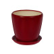Вазон Грация №2 4,5 л глянец бордо