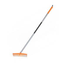 Грабли пластиковые TQ 12 зубцов с металлическим черенком TQ-G12TS