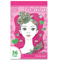 Раскраска-антистресс Fashion 124х200 мм 36 листов 1758