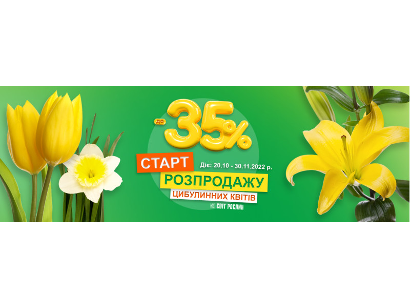 Акція! Знижки до -35% на цибулини квітів
