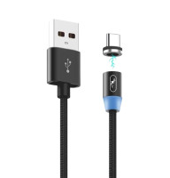 Кабель SkyDolphin S59T Magnetic USB - USB Type-C 2.4A 1 м Black (USB-000441)
