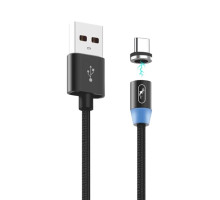 Кабель SkyDolphin S59T Magnetic USB - USB Type-C 2.4A 1 м Black (USB-000441)