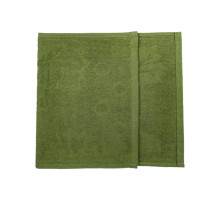 Салфетка махровая жаккардовая GM Textile зеленая 25*45 см