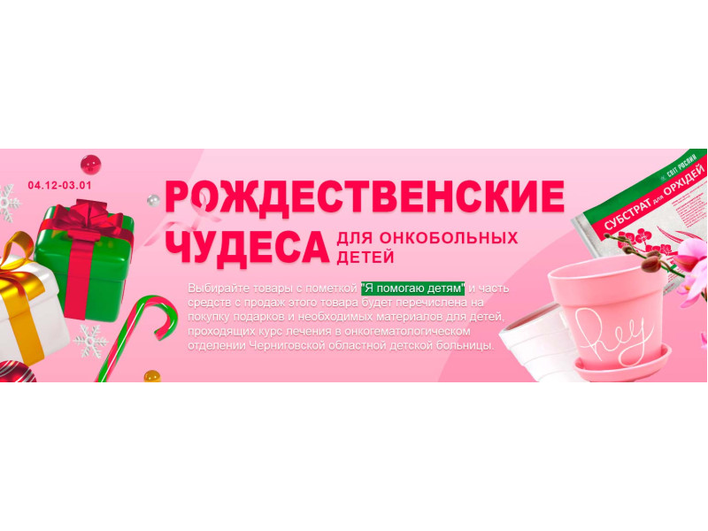 Різдвяні чудеса для онкохворих дітей