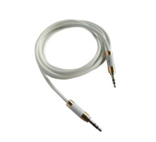 Аудіо-кабель SkyDolphin SR15 Aluminium Alloy vs TPE Wire 3.5 мм - 3.5 мм 2 м White (AUX-000072)