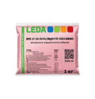 Удобрение Leda NPK 17-10-33 +0,5MgO+TE +GS+AMINO 1 кг