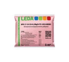 Добриво Leda NPK 17-10-33 +0,5MgO+TE+GS+AMINO 1 кг