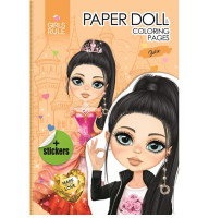Раскраска с наклейками Paper doll Julie 210х297 мм 8 листов 23272