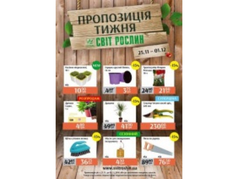 Пропозиція тижня 25 листопада - 1 грудня