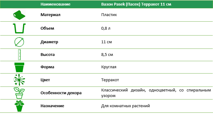 Вазон Pasek (Пасек) терракот 11 см
