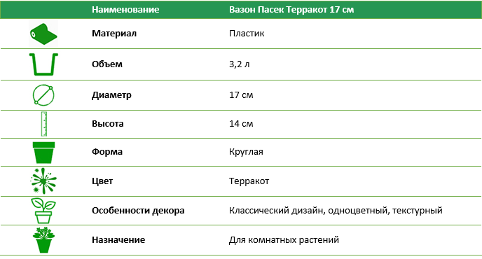 Вазон Pasek (Пасек) терракот 17 см