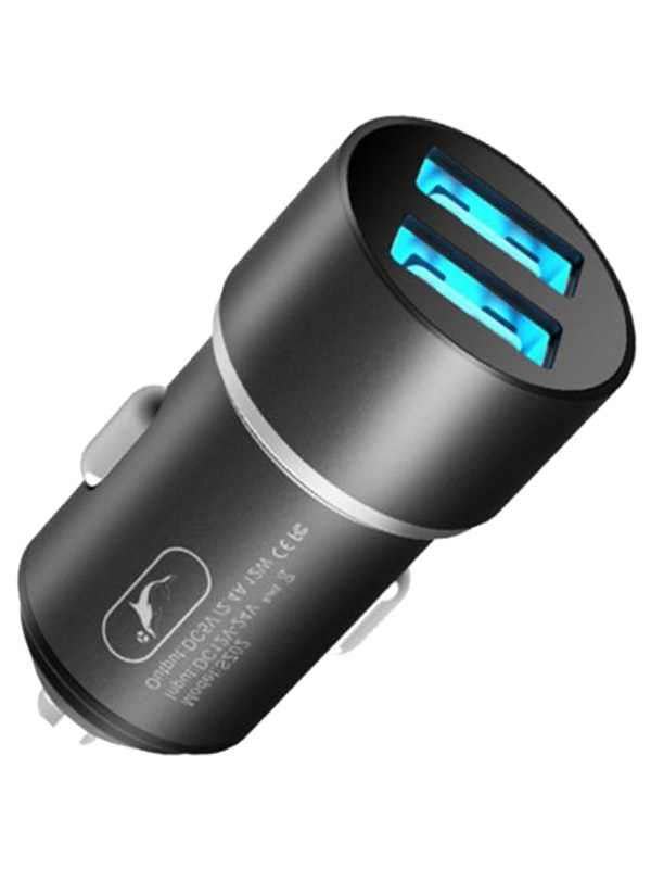    Sky Dolphin SZ02 Aluminium 2USB 2.4A Black (AZP-000074)