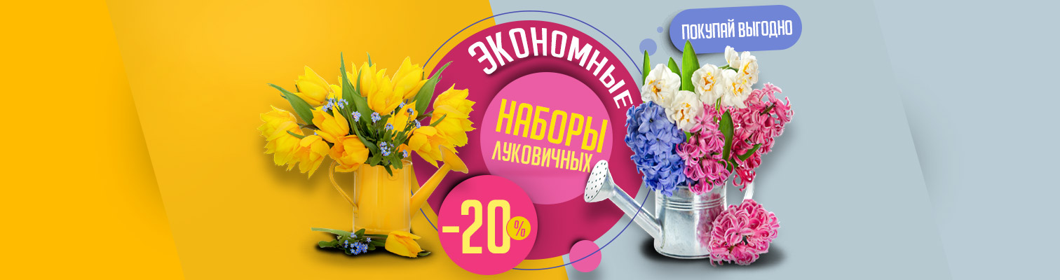 До -20% экономии при покупке наборов луковичных цветов! До -20% экономии при покупке наборов луковичных цветов!