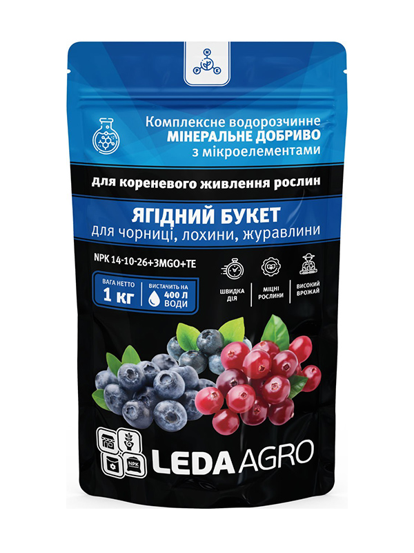 ��������� Leda Agro ������� ����� ��� ��������, �������, ������ NPK 14-10-26+3Mg+�� 1 ��