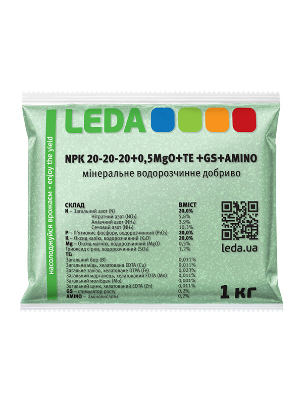 ������� Leda NPK 20-20-20 +0,5MgO+��+GS+AMINO 1 ��