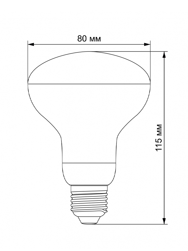 Գ LED VIDEX Filament R80FF 09W E27 1200K