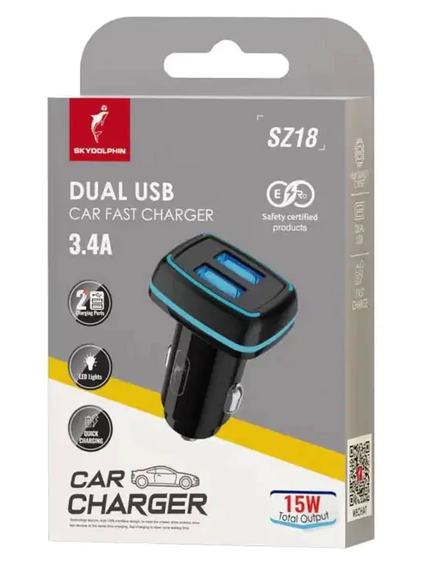    Sky Dolphin SZ18 2 USB 3.4A 15W Black (AZP-000098)
