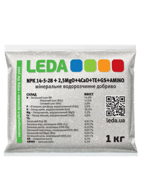  Leda NPK 14-5-28 +2,5MgO+4CaO+TE+GS+AMINO 1 