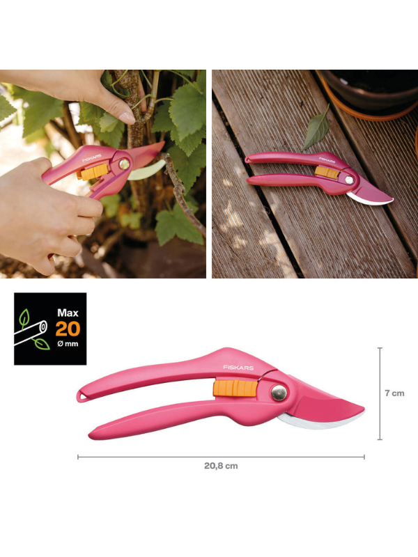 ������� ����������� Fiskars Inspiration Pruner Bypass Ruby P26 (1003657)