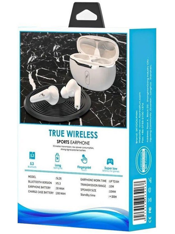   SkyDolphin TWS SL26 White (BTE-000189)