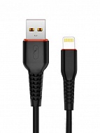  SkyDolphin S54L Soft USB - Lightning 2.4A 1  Black (USB-000428)