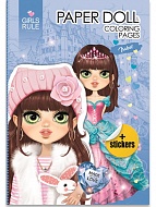 Раскраска с наклейками Paper doll Isabel 210х297 мм 8 листов 23267