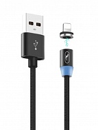  SkyDolphin S59L Magnetic USB - Lightning 2.4A 1  Black (USB-000440)