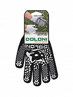 Перчатки рабочие Doloni трикотажные ПВХ КотоФан черные, размер 8 (4894)
